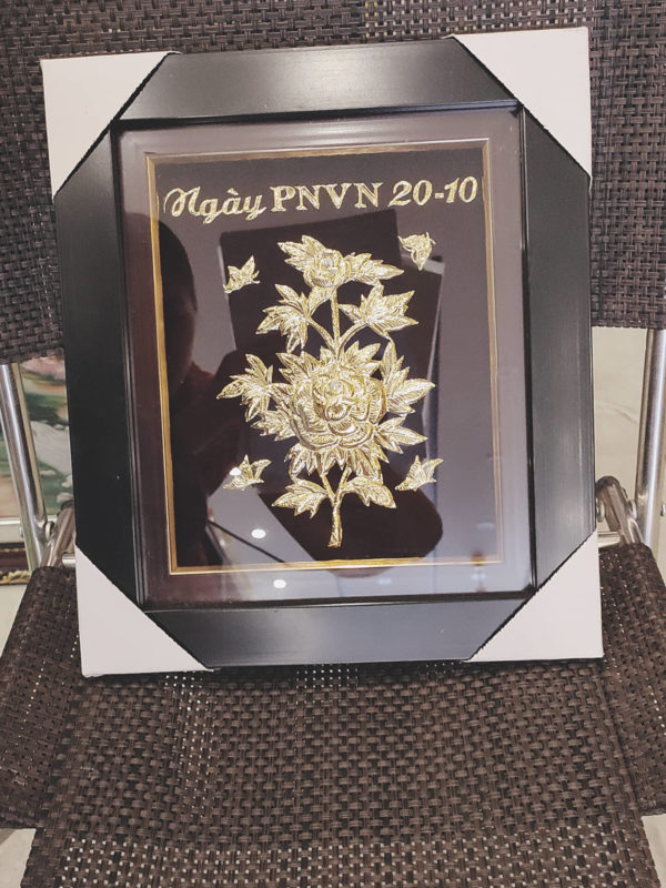 Tranh hoa hồng hồ điệp - Quà tặng 20/10 - Ảnh 2
