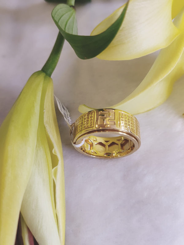 Nhẫn bát nhã tâm kinh vàng 18k