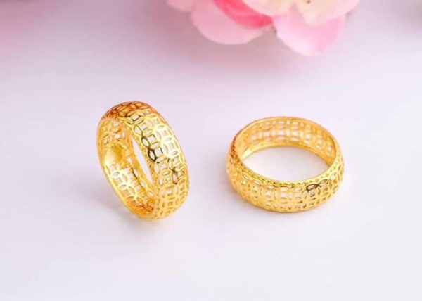 Nhẫn kim tiền vàng18k, 24k