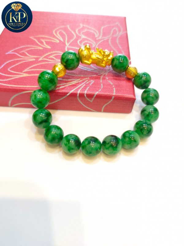 Vòng ngọc phỉ thúy mix vàng 24k