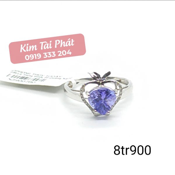 Nhẫn đá tanzanite vàng 18k
